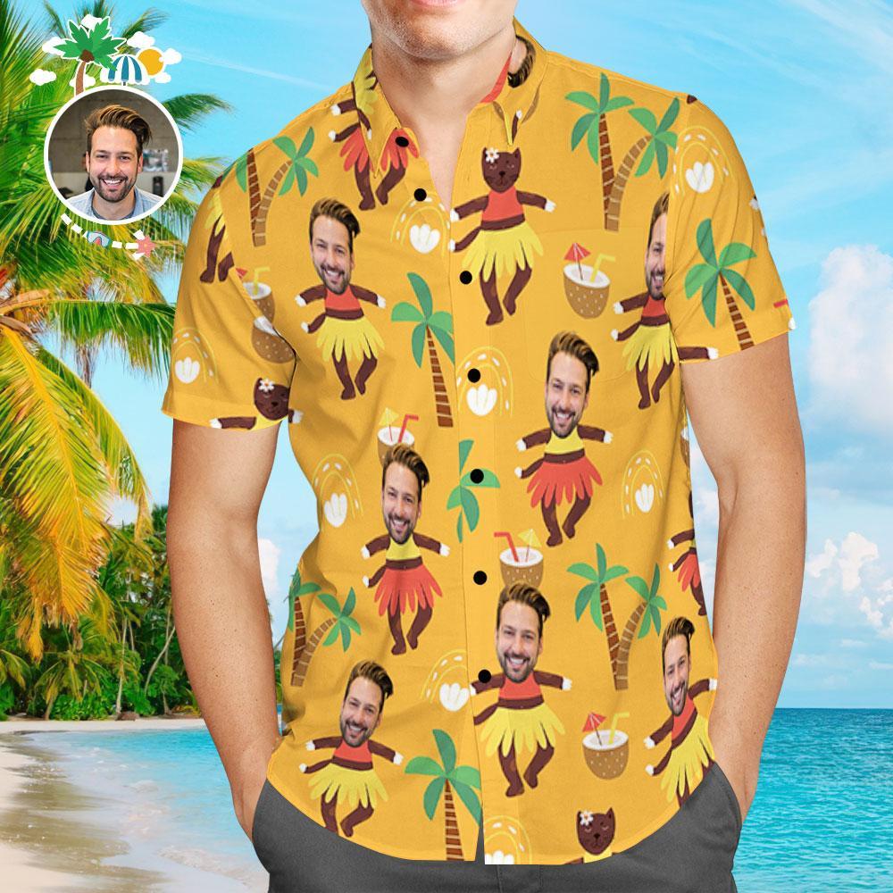 Chemises Hawaïennes Personnalisées Chemise De Plage Aloha Pour Hommes