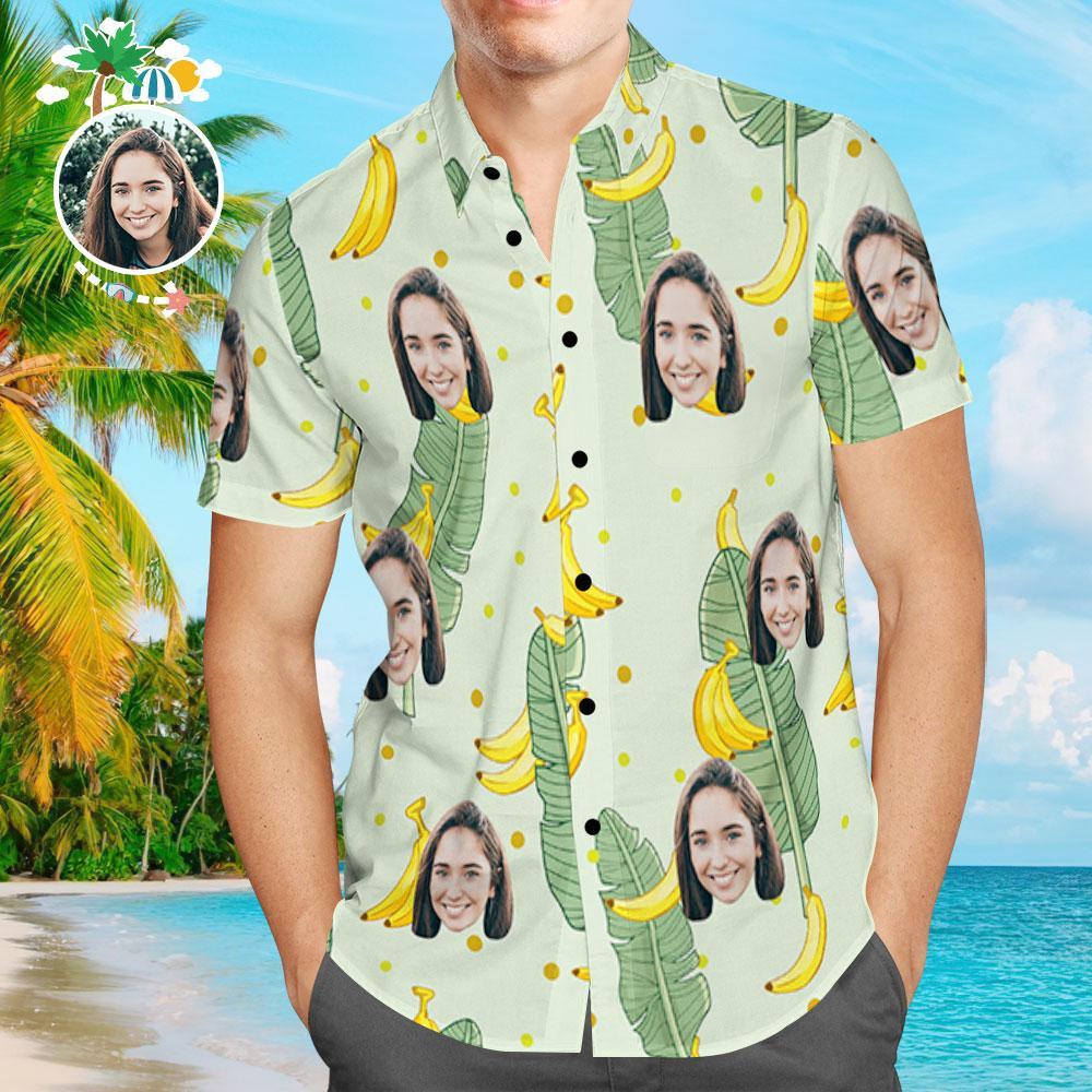 Chemise PersonnaliséeChemises hawaïennes personnalisées Chemise de plage Banana Aloha pour hommes-MyHawaiianShirtsFR