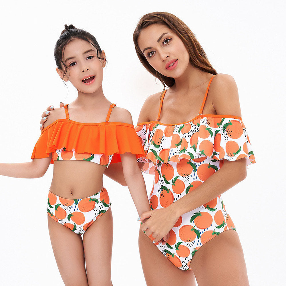 Bikini une pièce à volants Maillot de bain parents-enfants-MyHawaiianShirtsFR