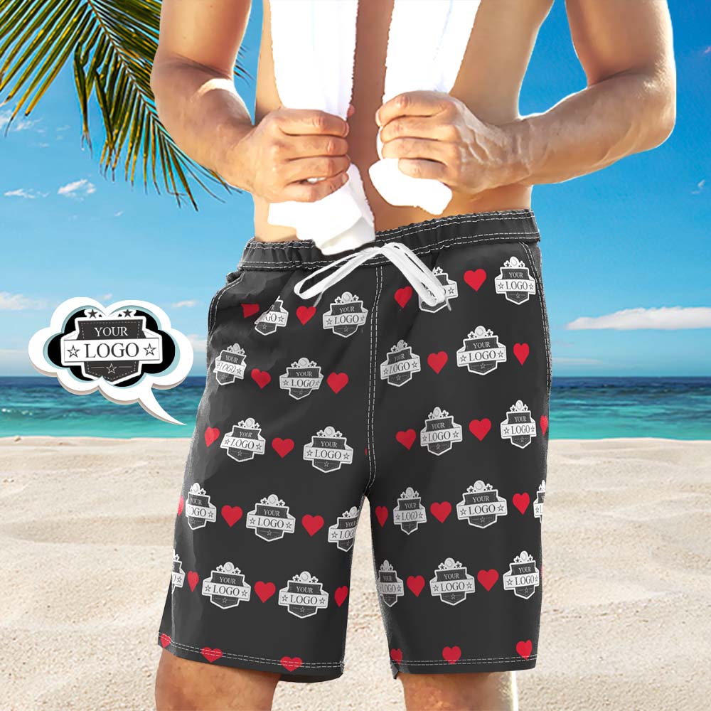 Custom Logo Swim Trunk Einzigartige Geschenke Für Ihn - Herz-MyHawaiianShirtsDE