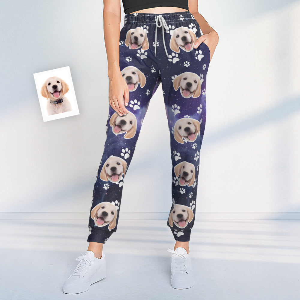 Benutzerdefinierte Hundegesicht Jogginghose Unisex Jogger Universum Stil-MyHawaiianShirtsDE