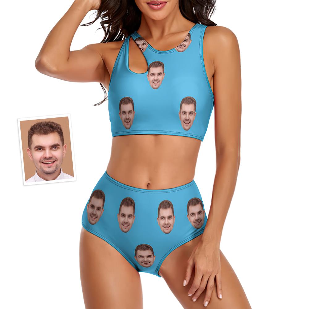 Benutzerdefinierte Gesicht Frauen bunte zweiteilige Badeanzug Sexy Geschenke für Sie-MyHawaiianShirtsDE