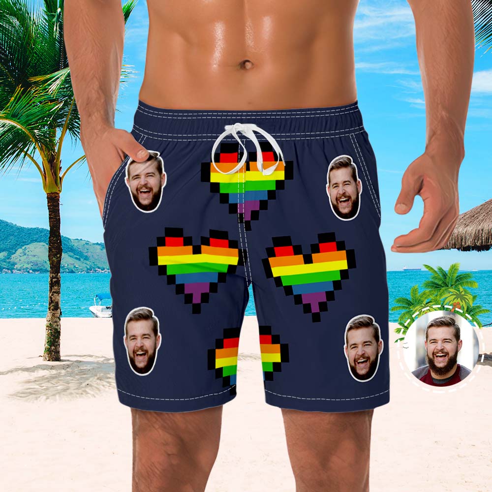 Kundenspezifische Hauptfoto-regenbogen-herz-strand-stämme-MyHawaiianShirtsDE