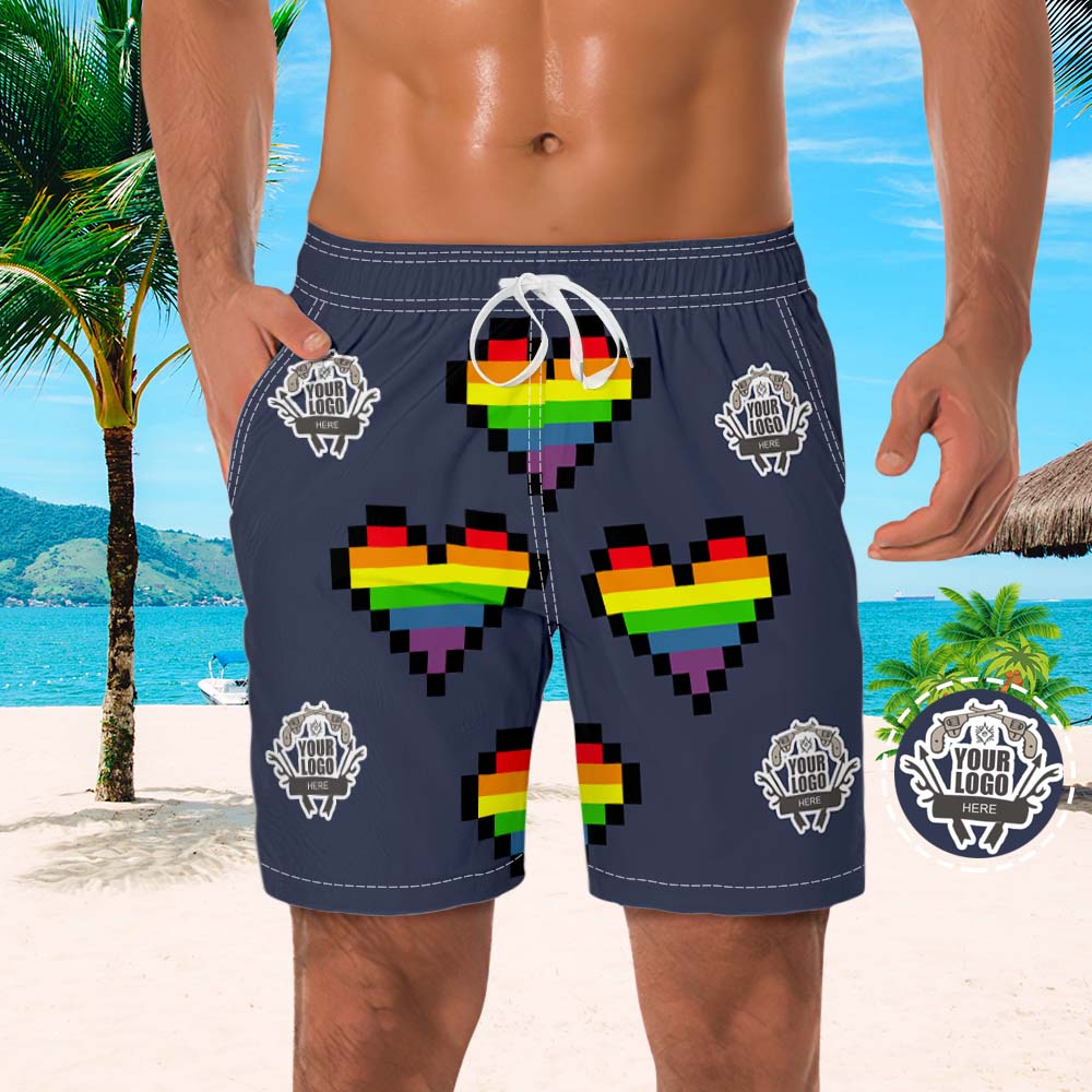 Benutzerdefinierte Mash Photo Swim Trunk Für Herren Mit Ihrem Logo-MyHawaiianShirtsDE