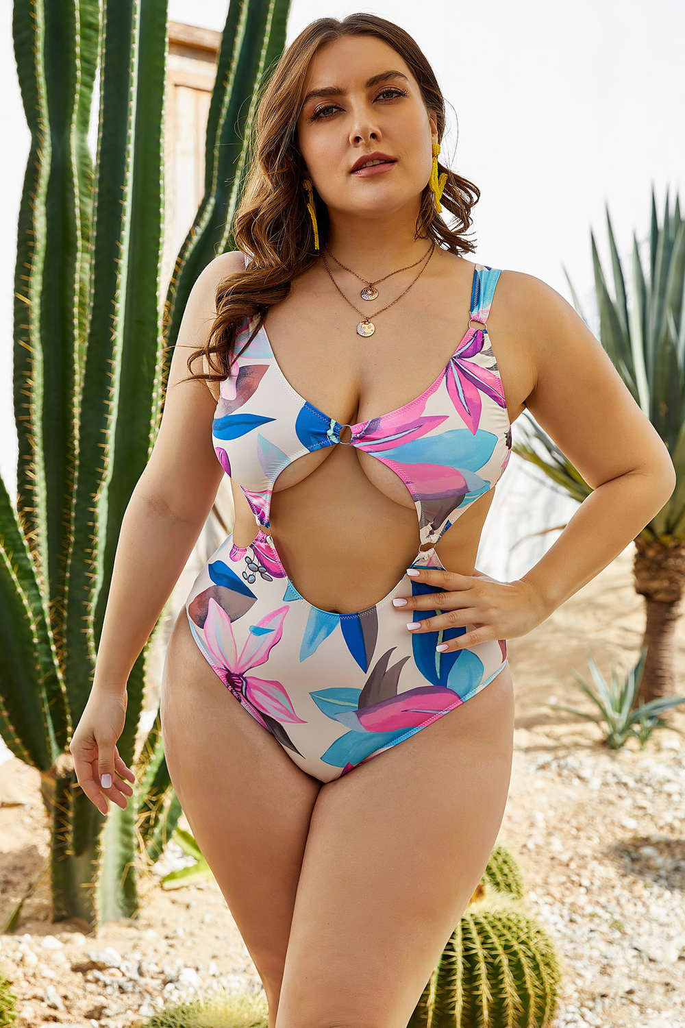 Ein Stück Badeanzug Hohe Taille Bikini Strand Spa Resort Plus Size Badeanzug-MyHawaiianShirtsDE