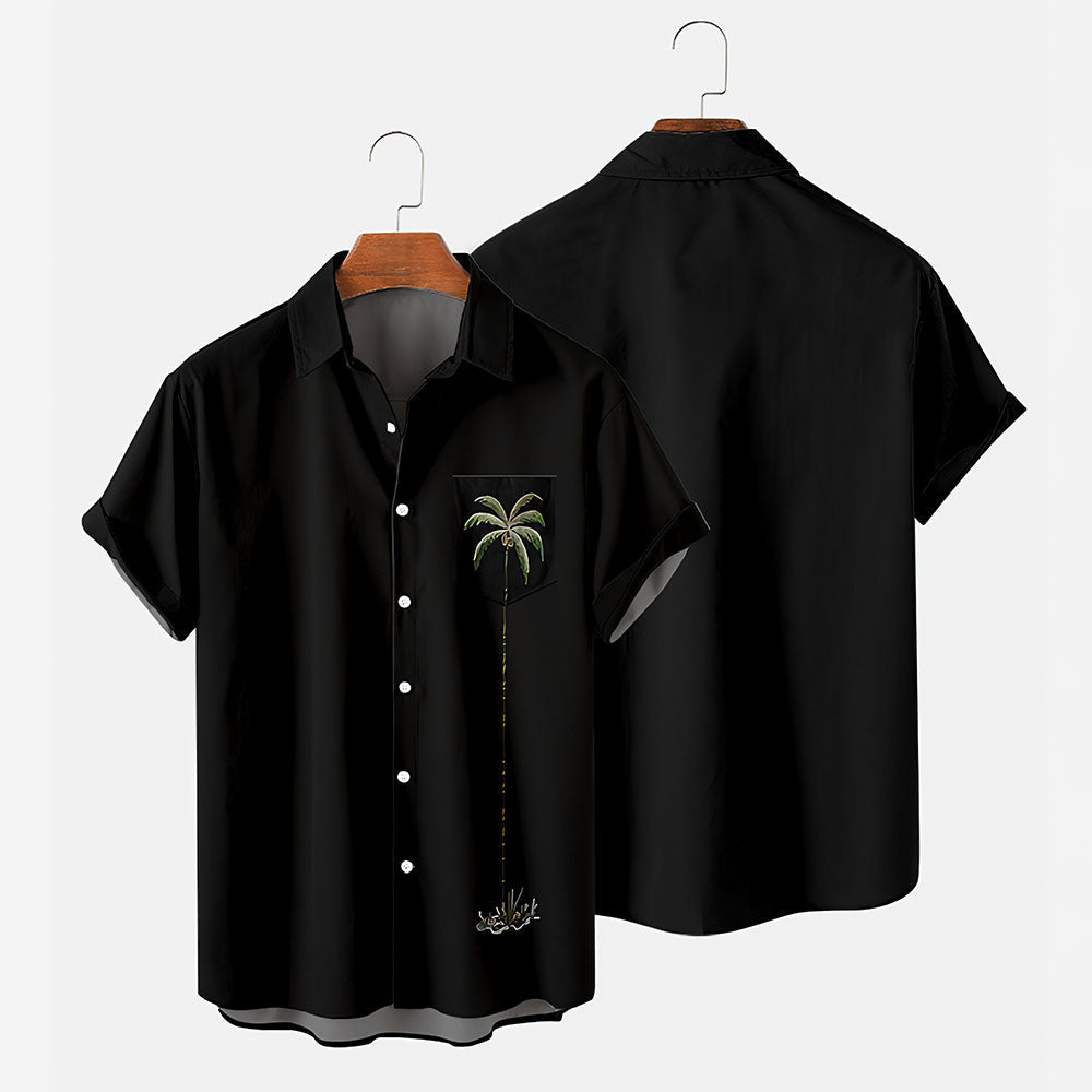 Herren Vintage Kokosnuss Baum Hawaii Hemden Casual Vintage Hawaii Hemd für Männer-MyHawaiianShirtsDE