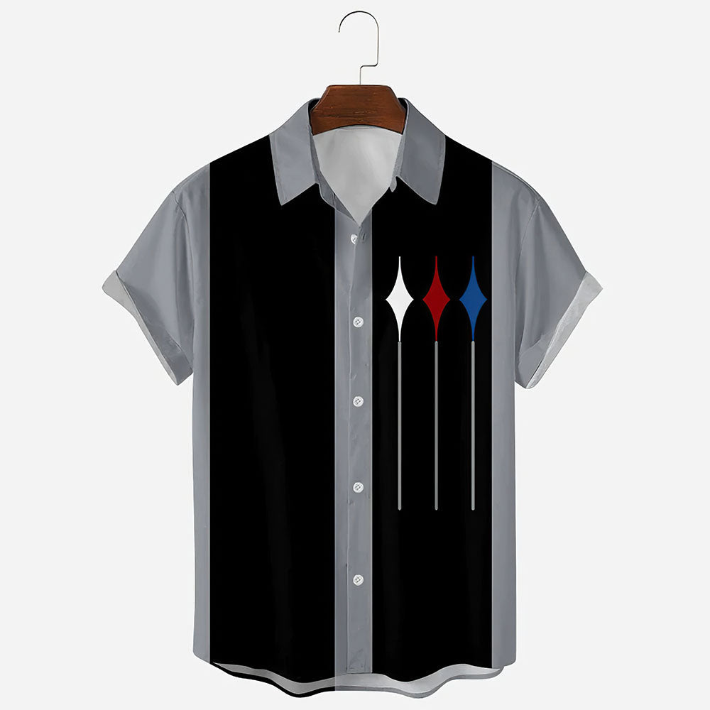 Herren 50er Jahre Vintage Bowling Hemden Klassische Retro Hawaii Hemden für Männer-MyHawaiianShirtsDE