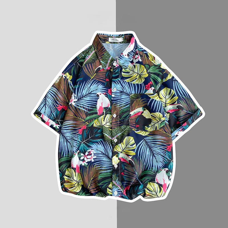 Retro Hawaii-Hemd All-match Leaf Style Kleidung-MyHawaiianShirtsDE