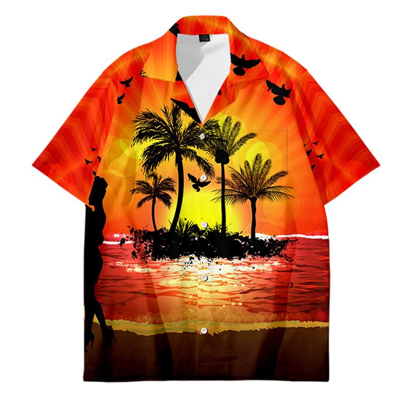 Sommer-Hawaiihemd All-match Trend Strandkulisse Kleidung-MyHawaiianShirtsDE