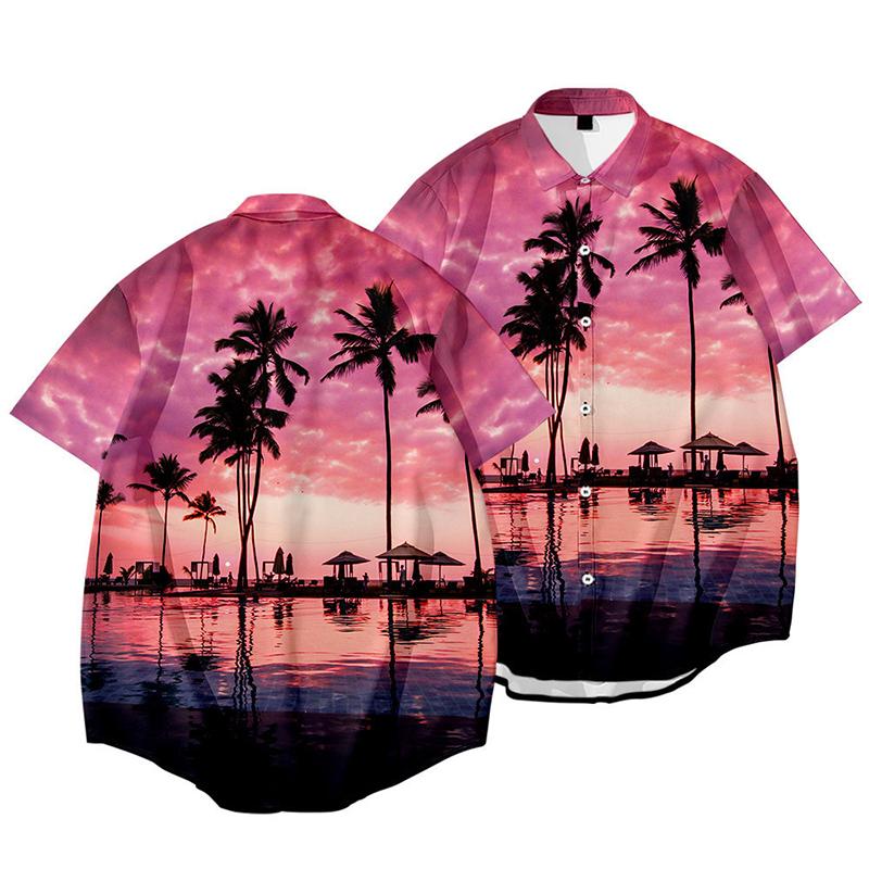 Sommer-Hawaiihemd Mode Retro-Landschaftsdruck Geschenk-MyHawaiianShirtsDE