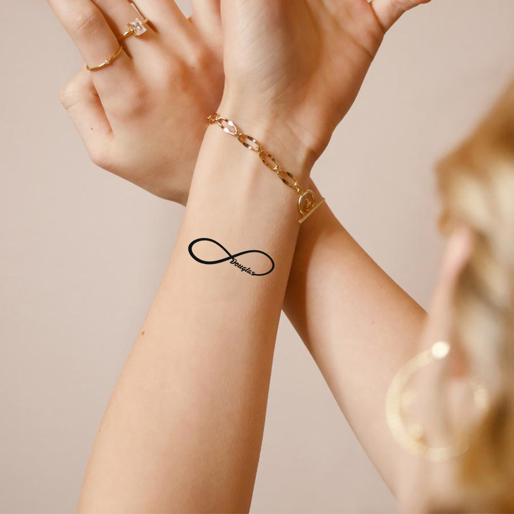 Custom Infinity Tattoos Text Name Personalized Temporary Tattoos Stickers