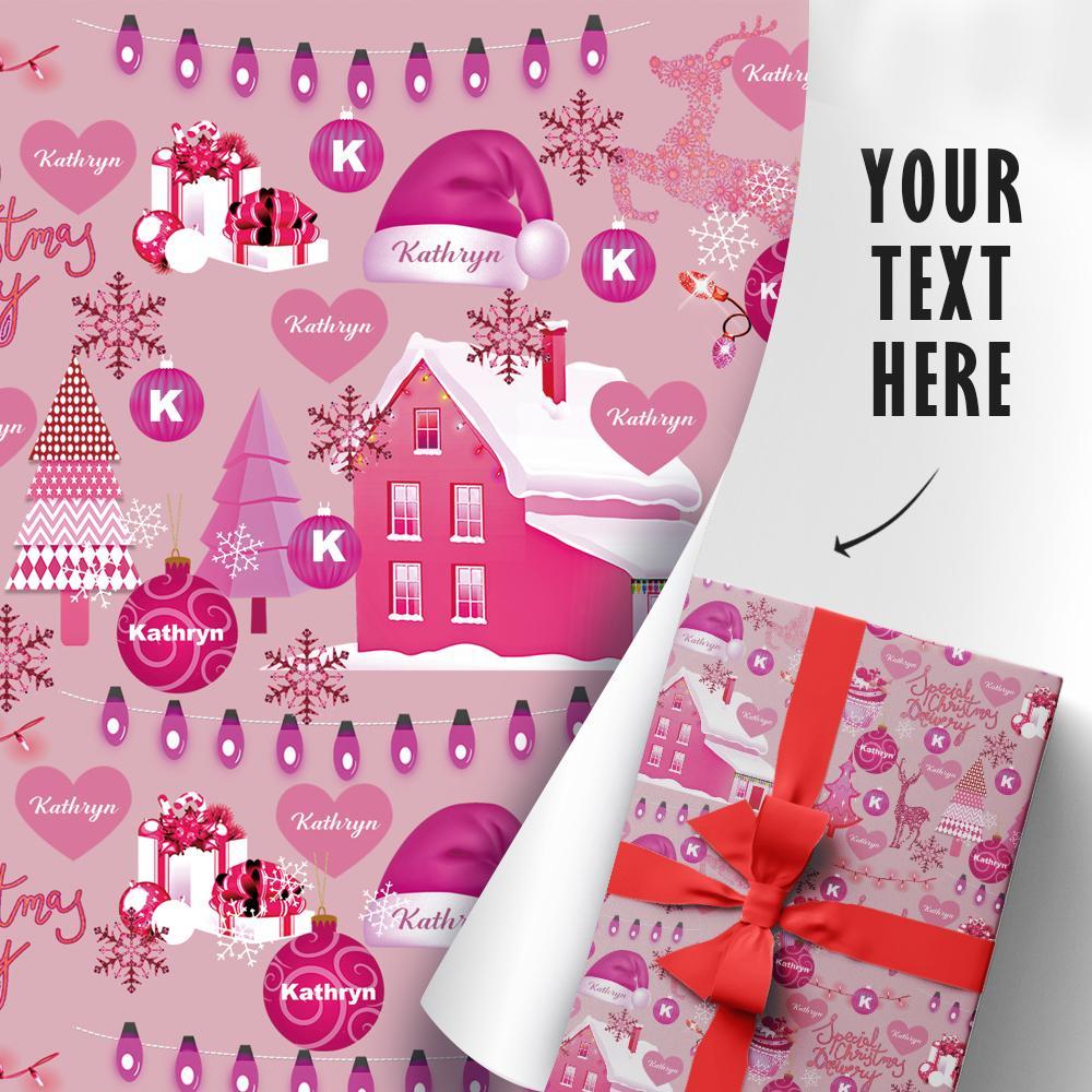 Custom Gift Wrapping Paper Text Can Be Customized
