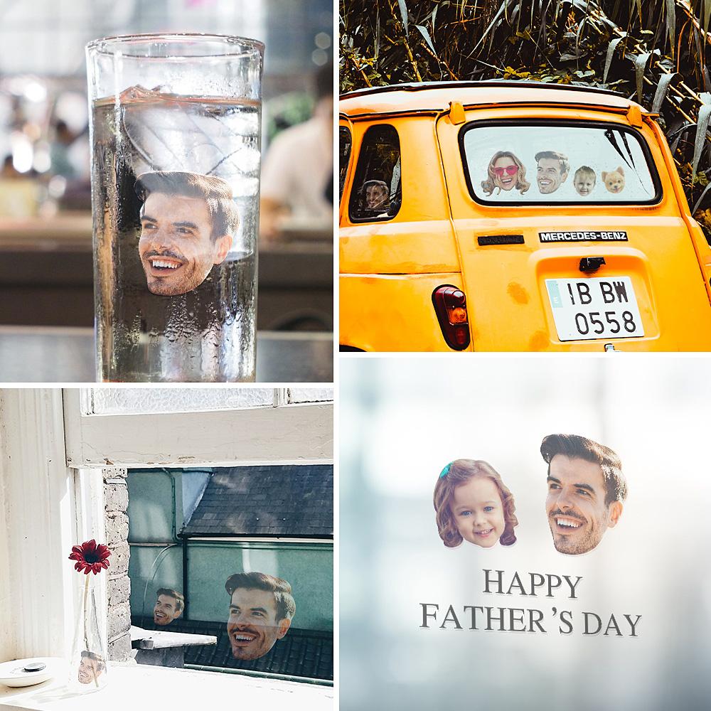 Custom Face Sticker Sheet I Love Dad