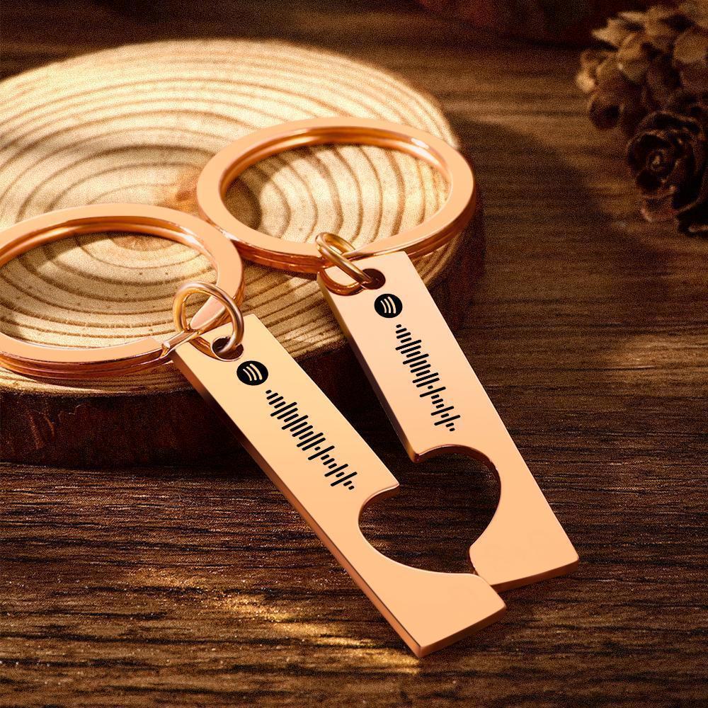 Custom Spotify Code Keychains Couple Keychain Gifts Her
