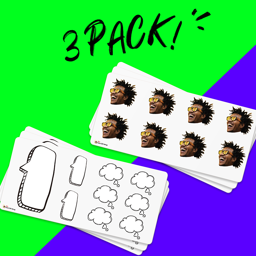 Custom Face Sticker Sheet Trendy Boy 1.6in.