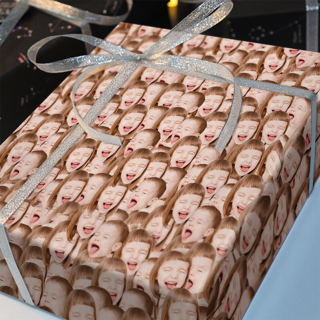 Custom Face Gift Wrap Face Mash Wrap My Face