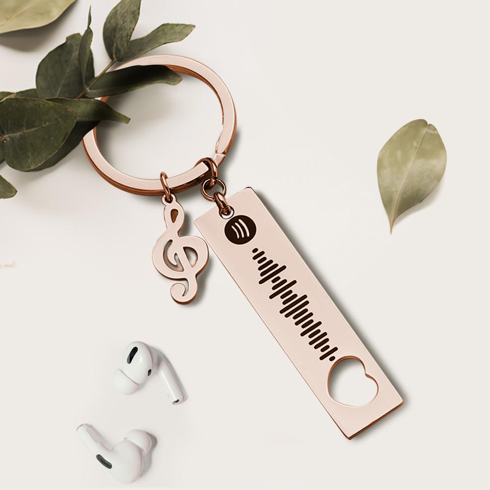 Custom Spotify Keychain - Stainless Steel