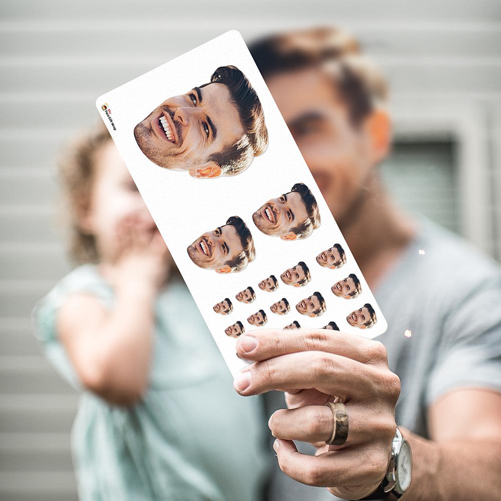 Custom Face Sticker Sheet I Love Dad