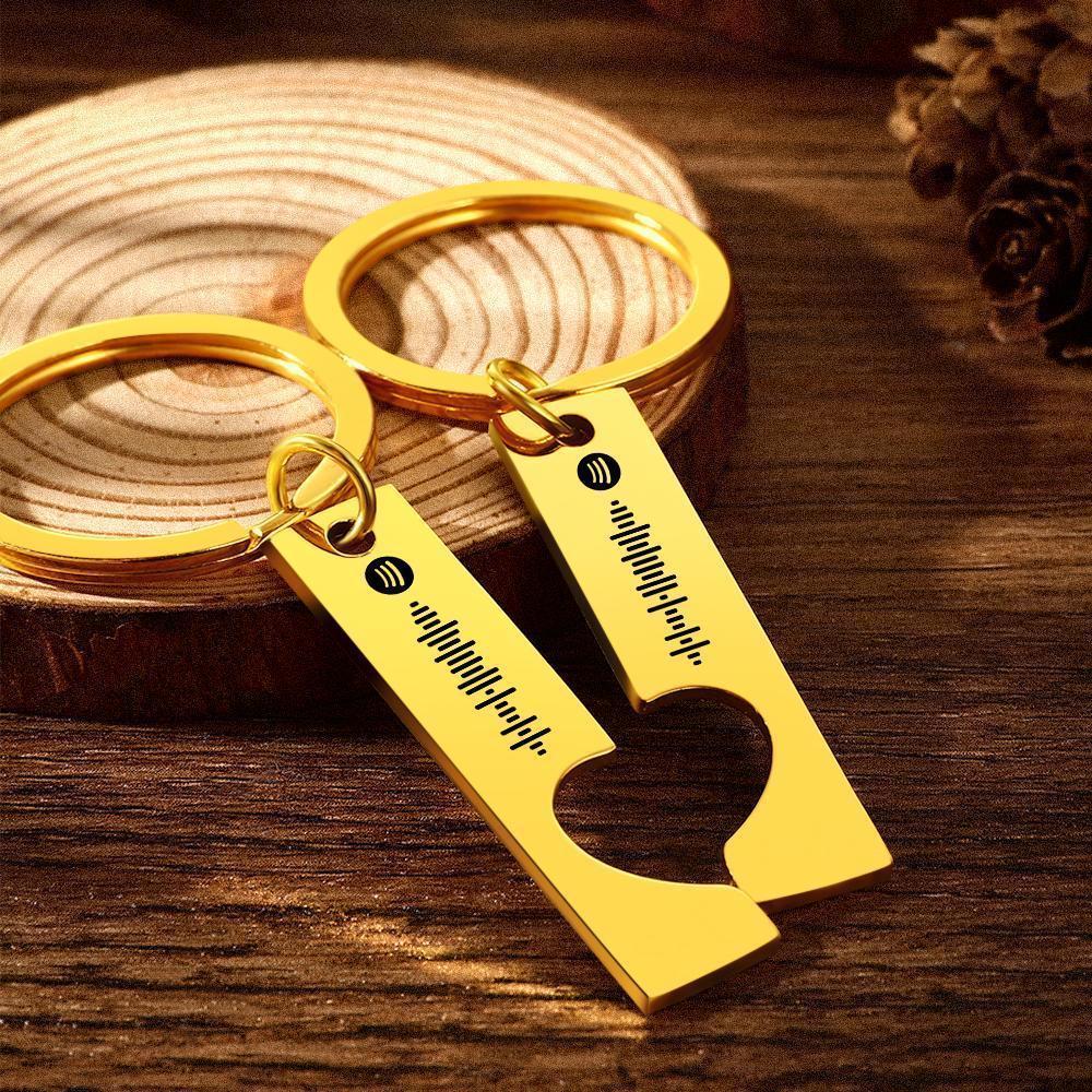 Gifts for Boyfriend Custom Spotify Code Keychain Couple Keychain