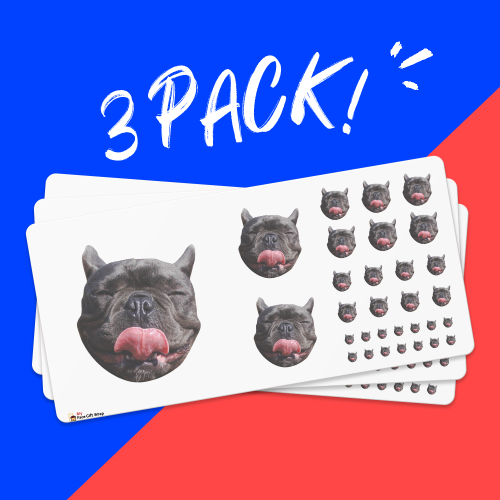 Custom Big Face Sticker Sheet Pet Dog