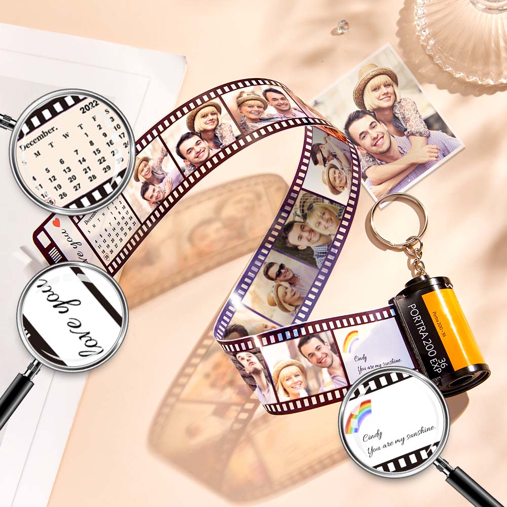 Custom Camera Roll Keychain Personalized Film Keychain Gifts For Lover