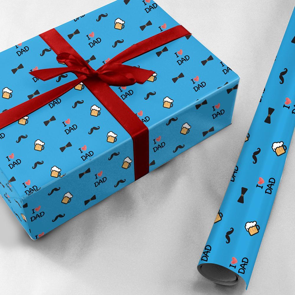 Navy Ultra Gloss Gift Wrap Father's Day Wrapping Paper Gift Wrap for Men  Birthday Wrapping Paper Gift Wrap Roll Heavy Duty Paper 