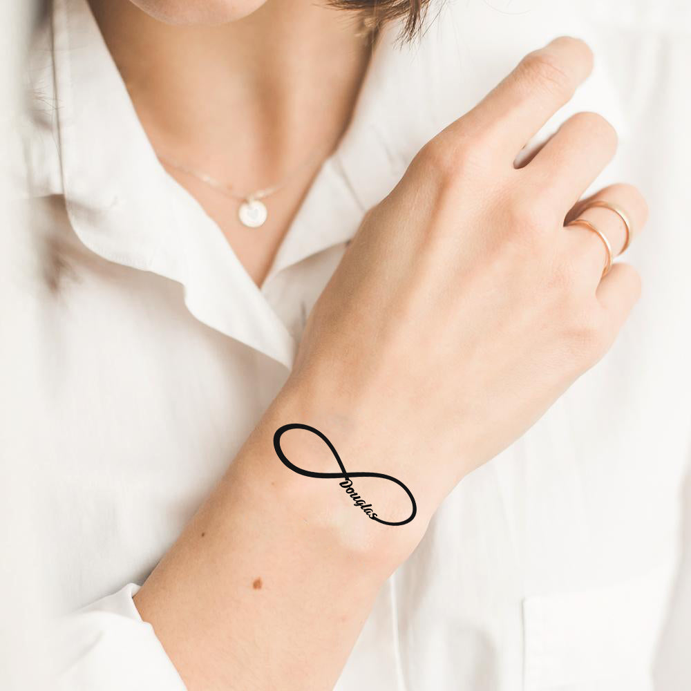 Custom Infinity Tattoos Text Name Personalized Temporary Tattoos Stickers