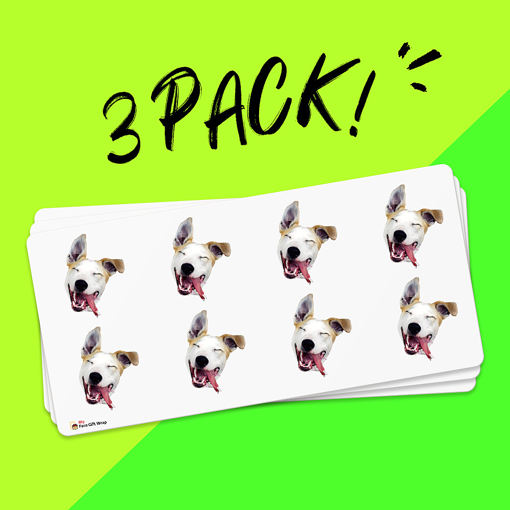 Custom Face Sticker Sheet Dog 1.6in.