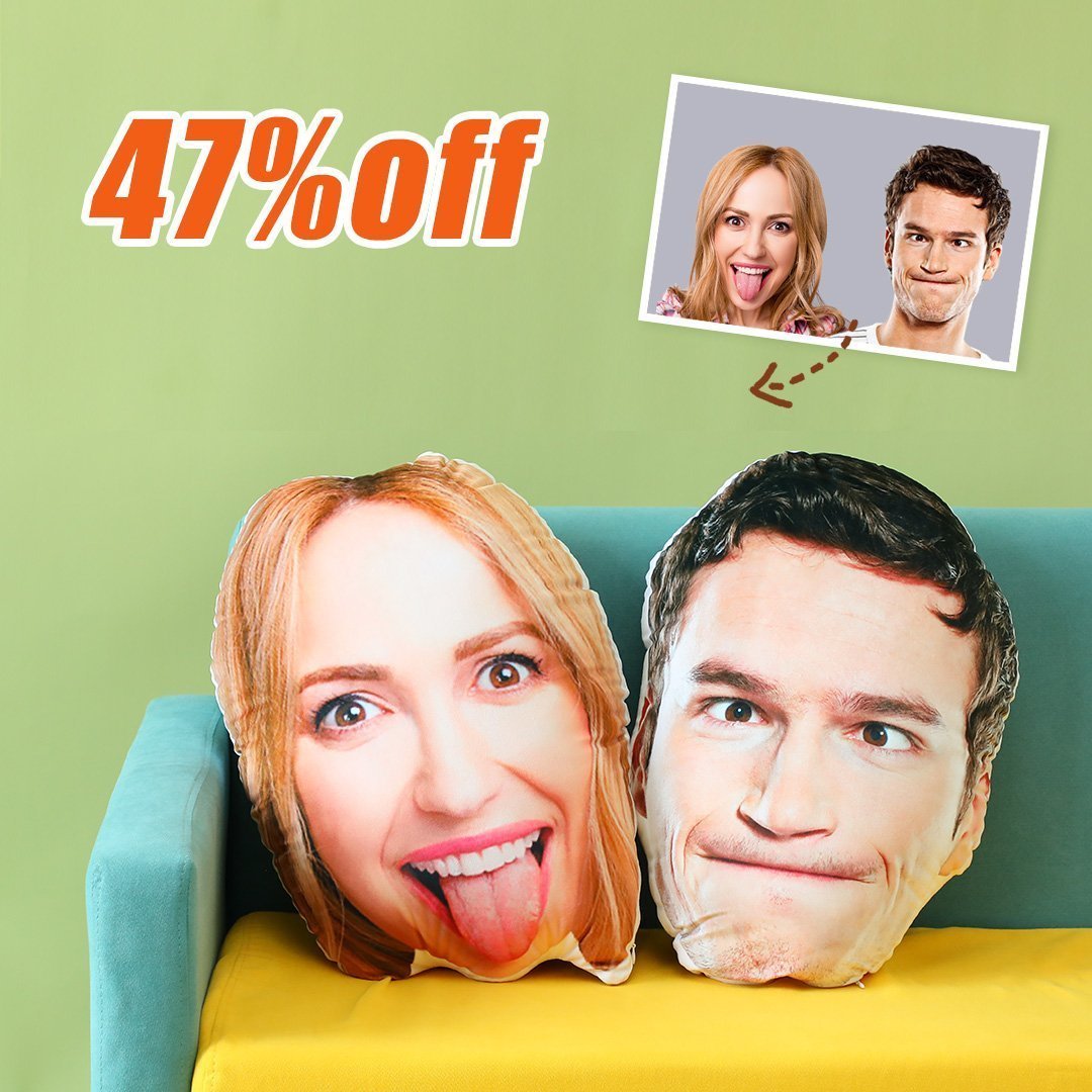 Custom Photo Pillow, Custom Face Pillow, 3D Portrait Pillow