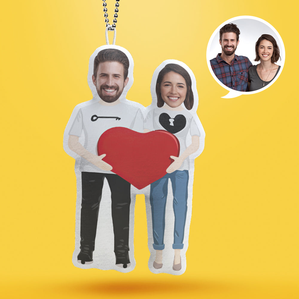 Custom Face 2 People Minime Pillow Keychain
