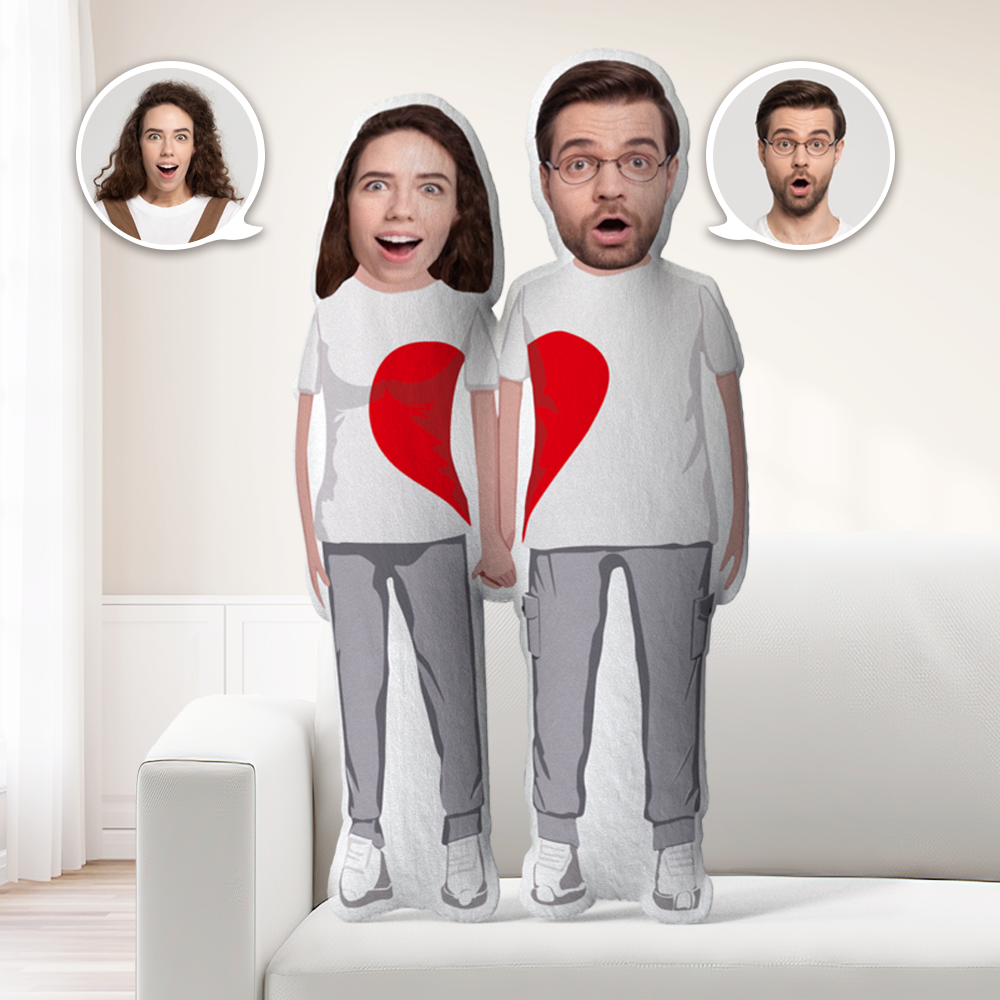 Couple Gifts Custom MiniMe Pillow Personalised Couple Pillow Unique Photo Pillow Love Gifts for Her
