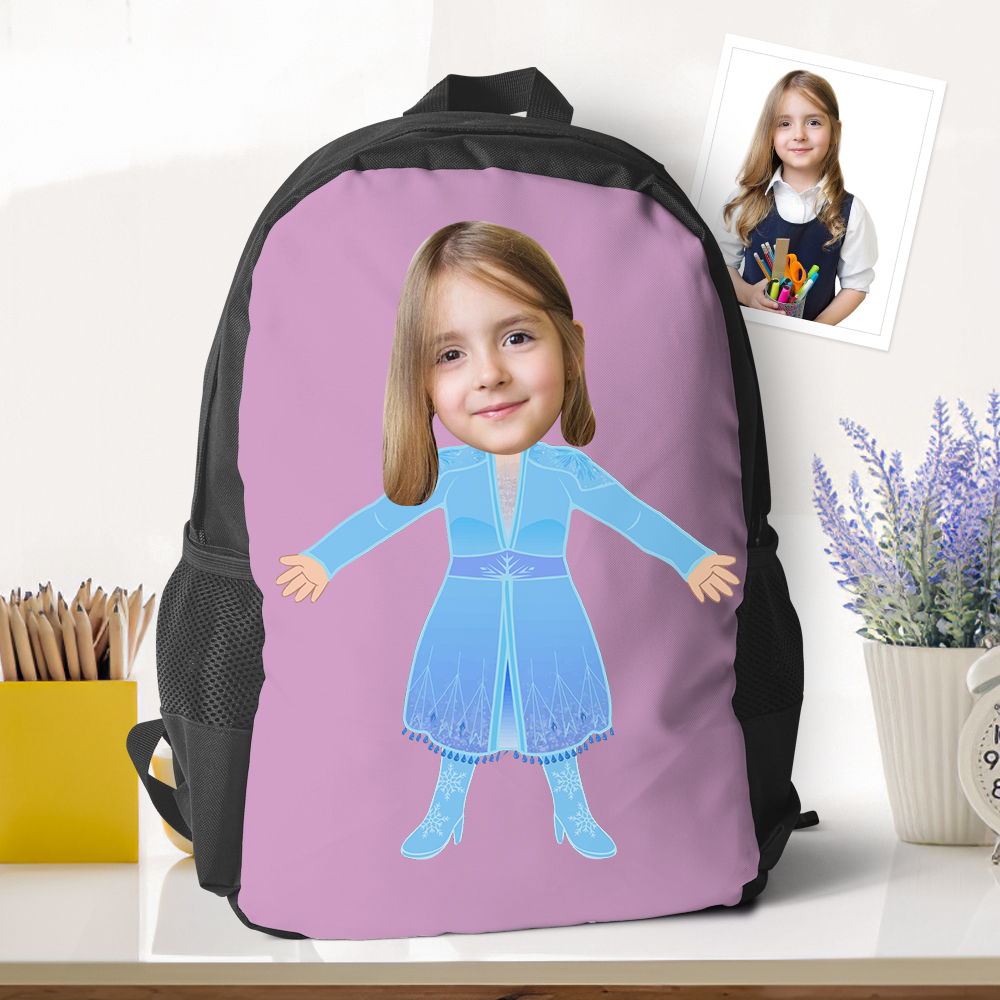 Queen Elsa Gifts  Back to School Gifts Custom Photo Backpacks Unique Personalized Photo Gifts Unique Customized Gifts