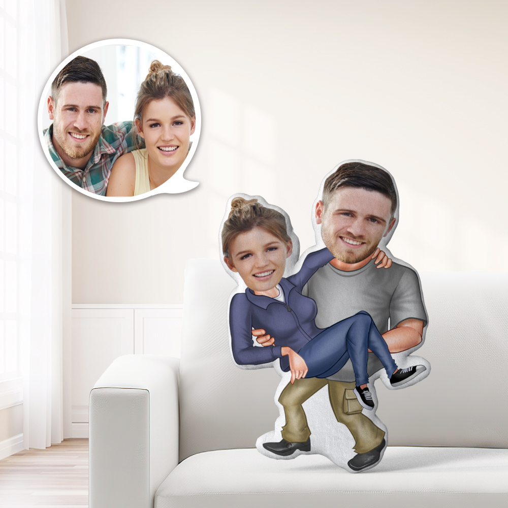 MiniMe Pillow Human Doll Princess Hug Gifts Personalised Couple Pillow Unique Photo Pillow Gifts for Her