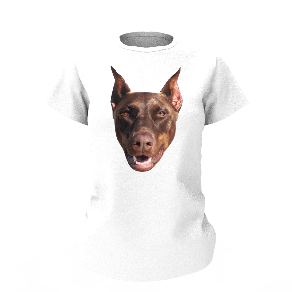 Custom My Face T-shirt Funny Dog Woman Pet Tee