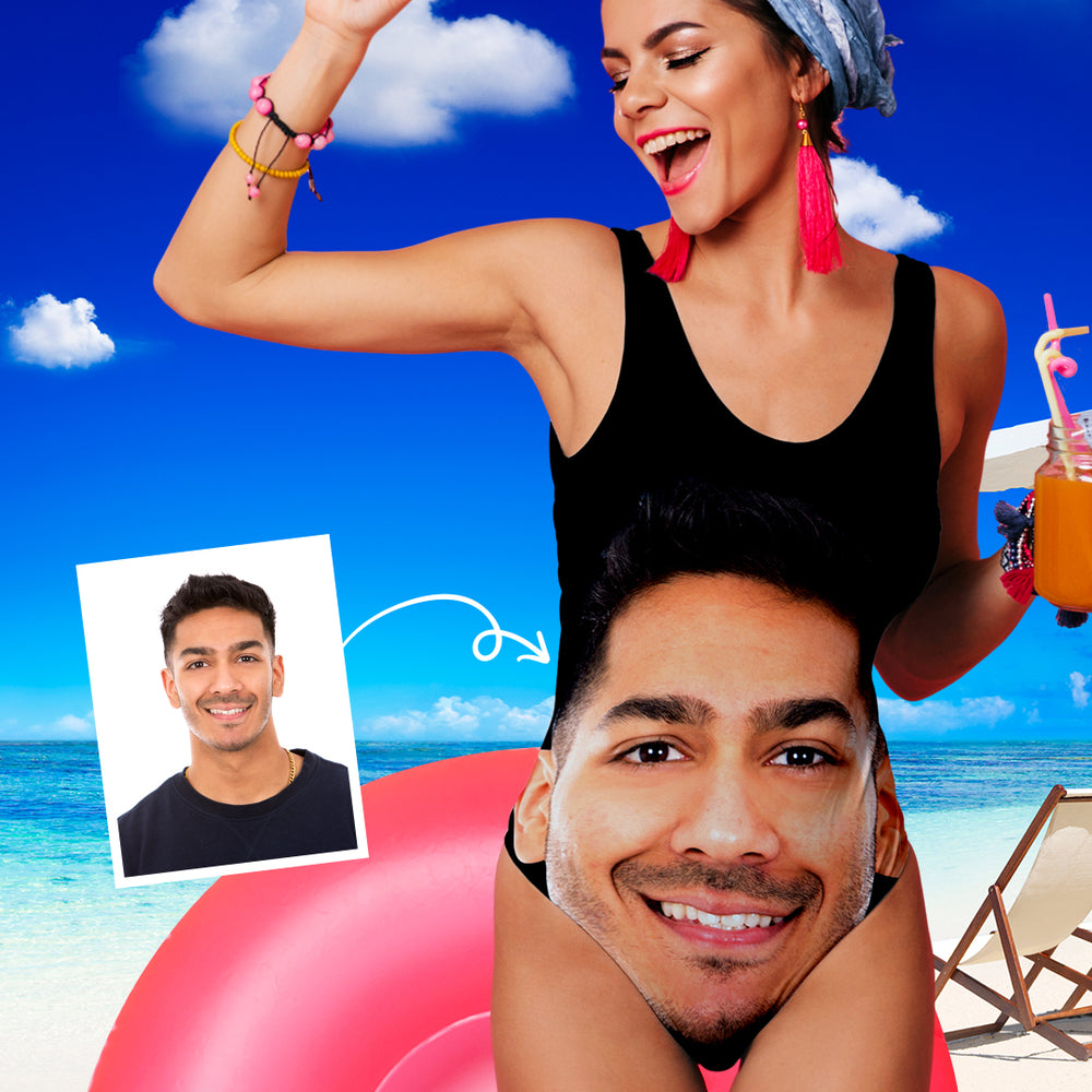 Custom Boyfriend Face Women's Slip Swimsuit