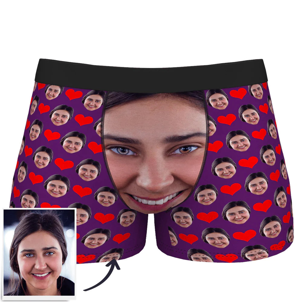 Personalized Face Underwear Custom Photo Shorts Funny Face Boxer Under -  MyCustomTireCover