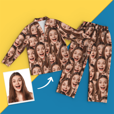 Custom Face Mash Pajamas - Gifts For My Mom