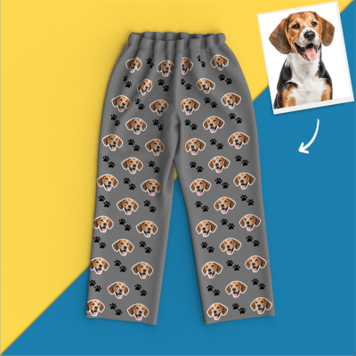 Custom Face Pajamas Home Pajamas- Pet Footprint