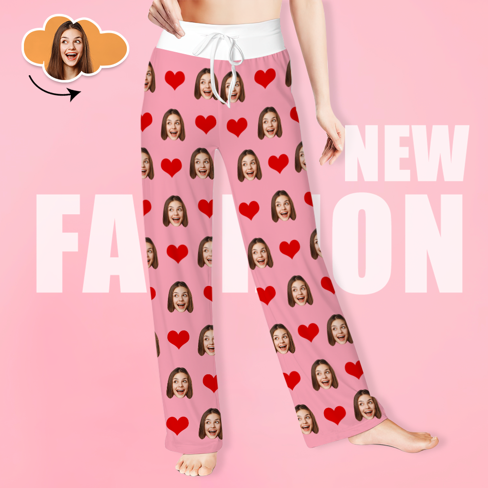 Personalized Women's Custom Print Flannel Pajama Pants