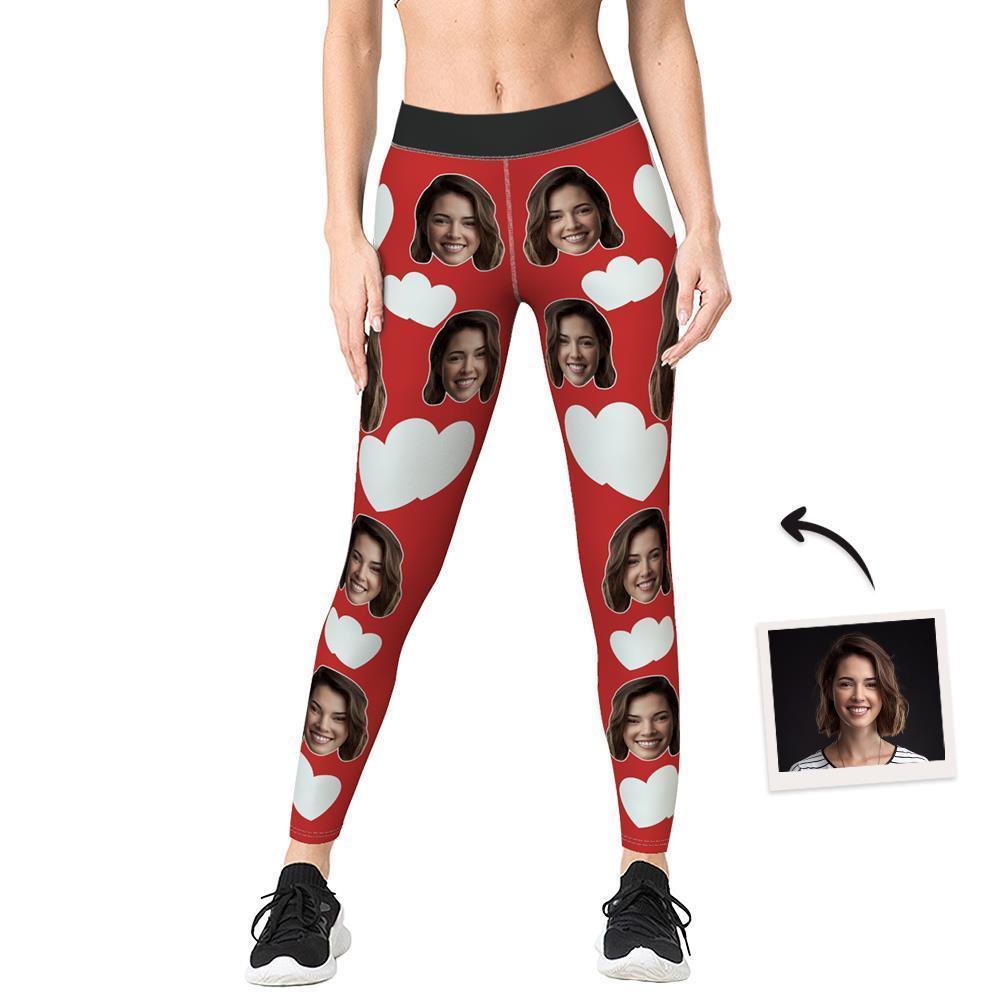 Crazy Face Leggings, Custom Photo Leggings, Funny Leggings, Picture Leggings,  Personalzied Gift, Personalized Leggings 