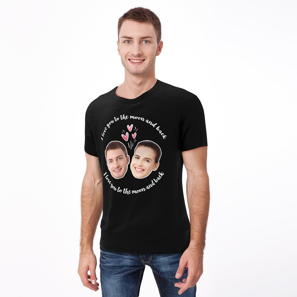 Custom My Face T-shirt Love Man Tee