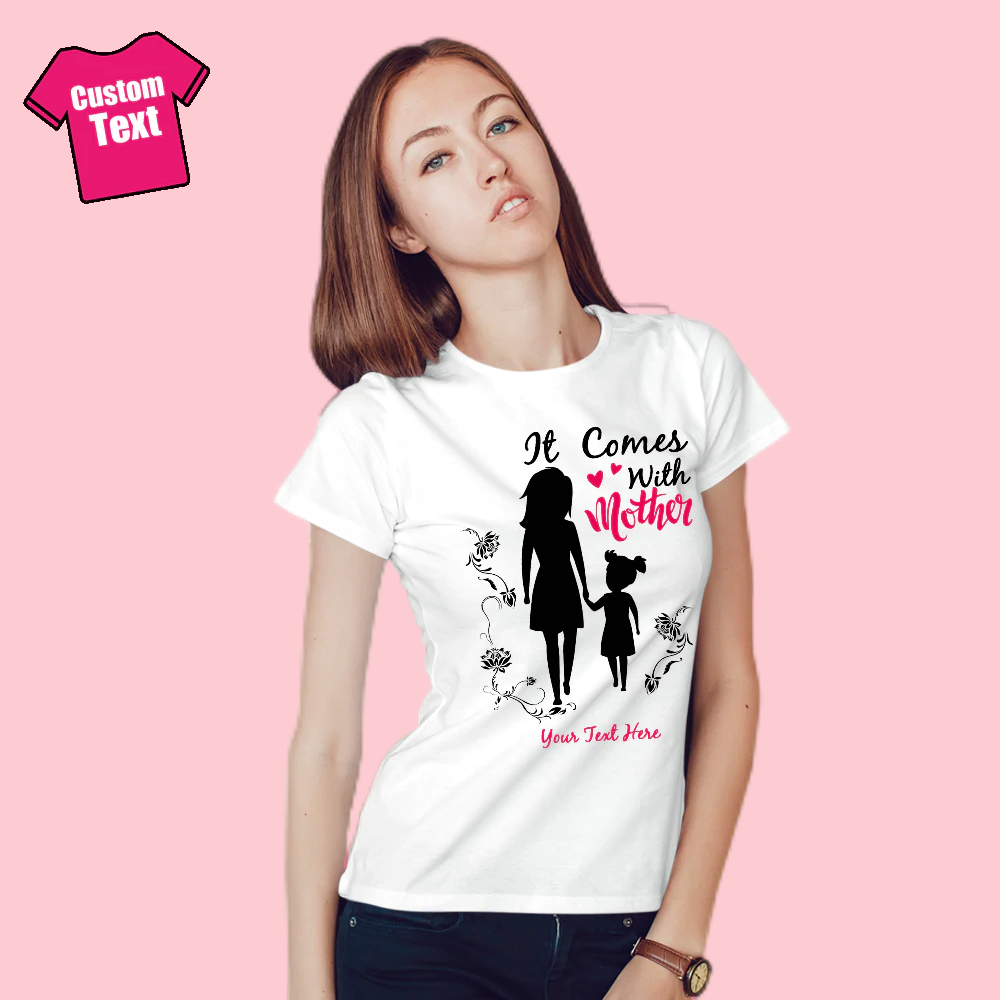 Custom Photo T-shirt Adorable Babies Matching Mother Daughter