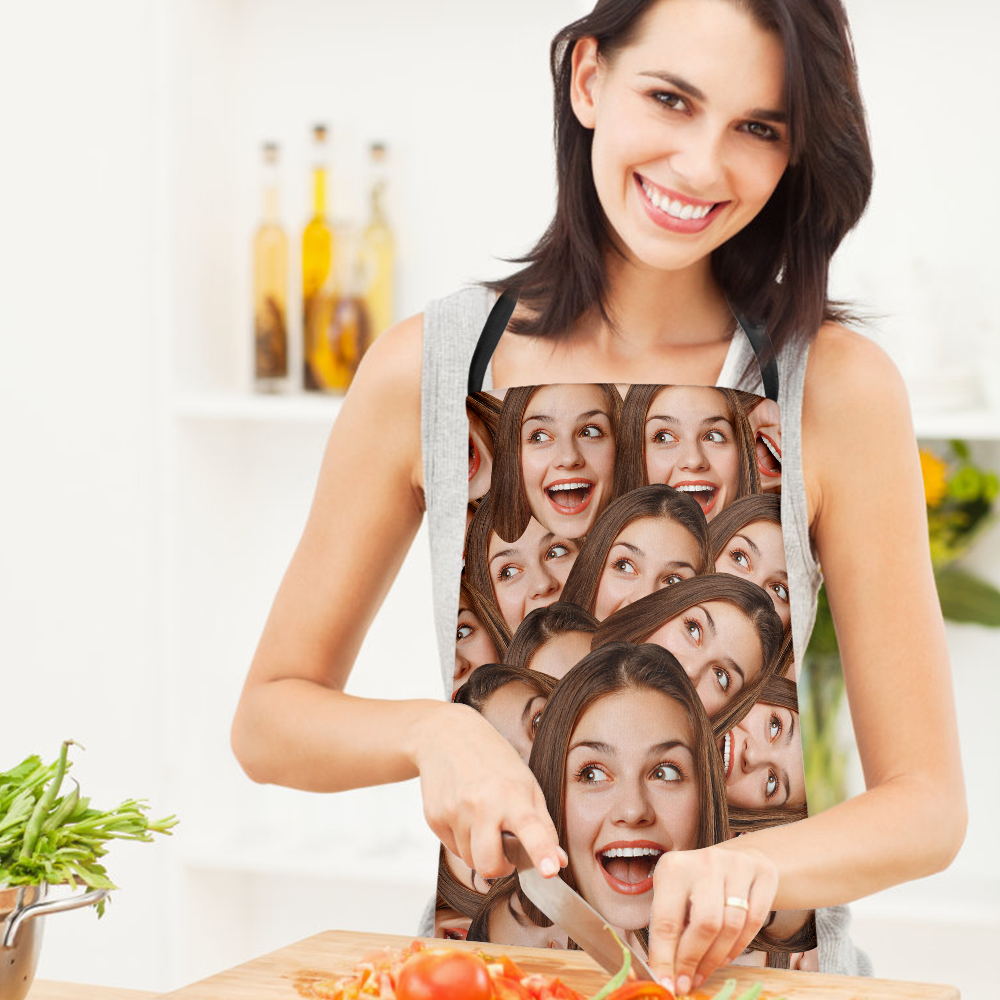 Custom Photo Apron Personalized Face Apron Funny Kitchen 