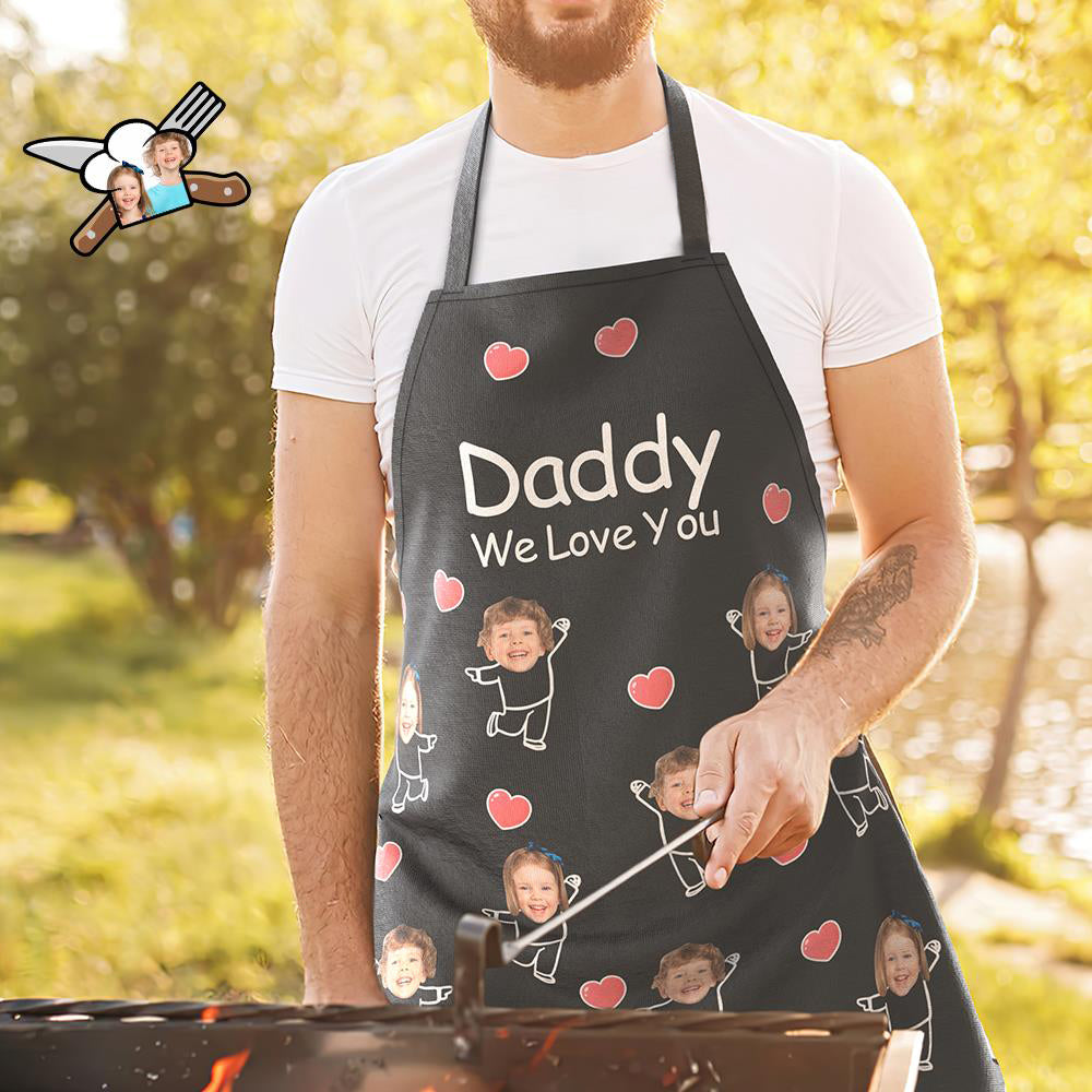 Custom Photo Apron Personalized Face Apron Funny Kitchen 