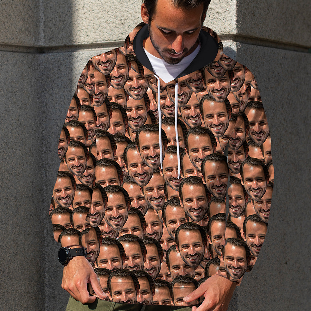 Custom Face Hoodie Casual Customized Photo Unisex Hoodies Design