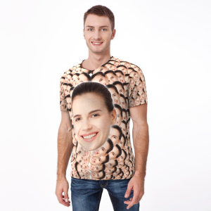 Custom Your Face All Over Print T-shirt  Adult T-Shirt Men