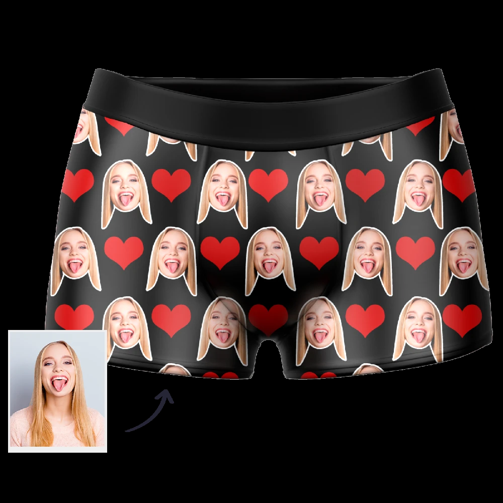 Custom Boxers Underwear With Face My Photo Boxers Birthday Giift For Him