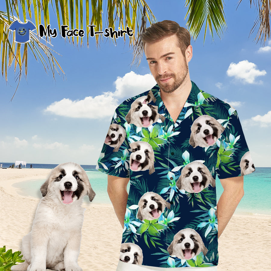 Custom Face All Over Print Tropical Style Hawaiian Shirt New