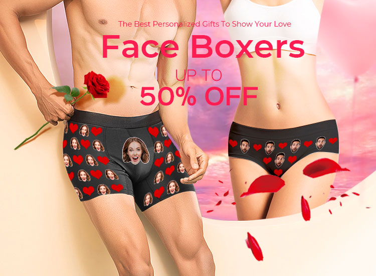 Custom Heart Wings Boxer Briefs Put Your Face On Comfortable Boxer