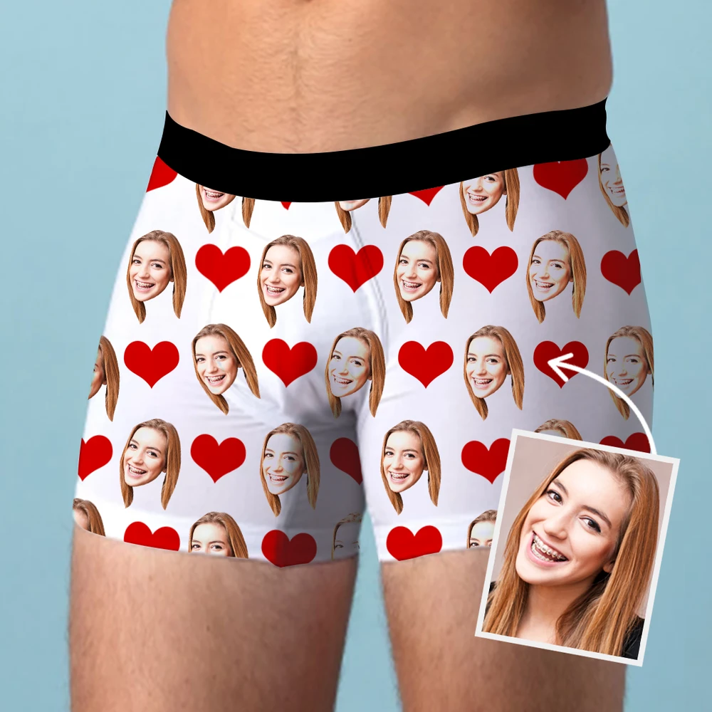 Custom Boxers Underwear With Face My Photo Boxers Birthday Gift For Him